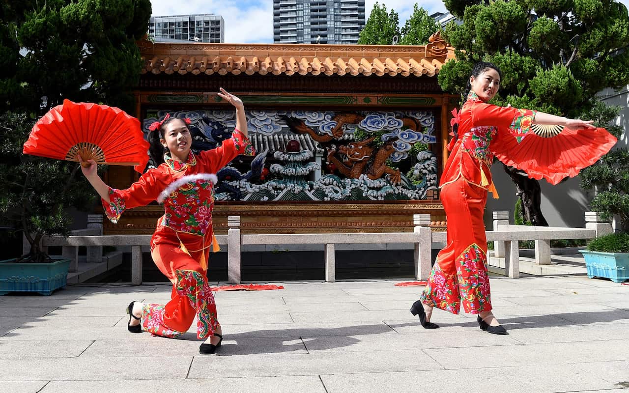 Biểu diễn nghệ thuật mừng Tết tại Vườn Hữu nghị Trung Quốc (Sydney, Australia).