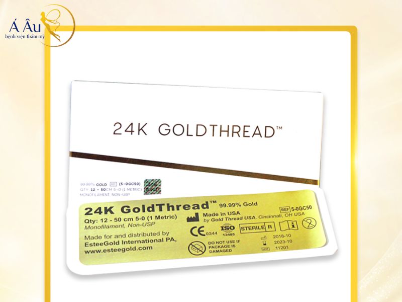 Sợi chỉ vàng 24K Gold Thread sử dụng vàng tinh khiết 99.99% vô cùng lành tính và an toàn