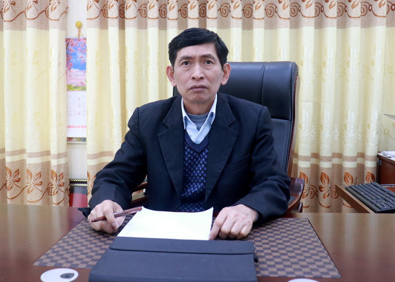 Đồng chí Nguyễn Văn Chung, Tỉnh ủy viên, Chủ tịch Liên đoàn Lao động tỉnh trả lời phỏng vấn Báo Hà Giang