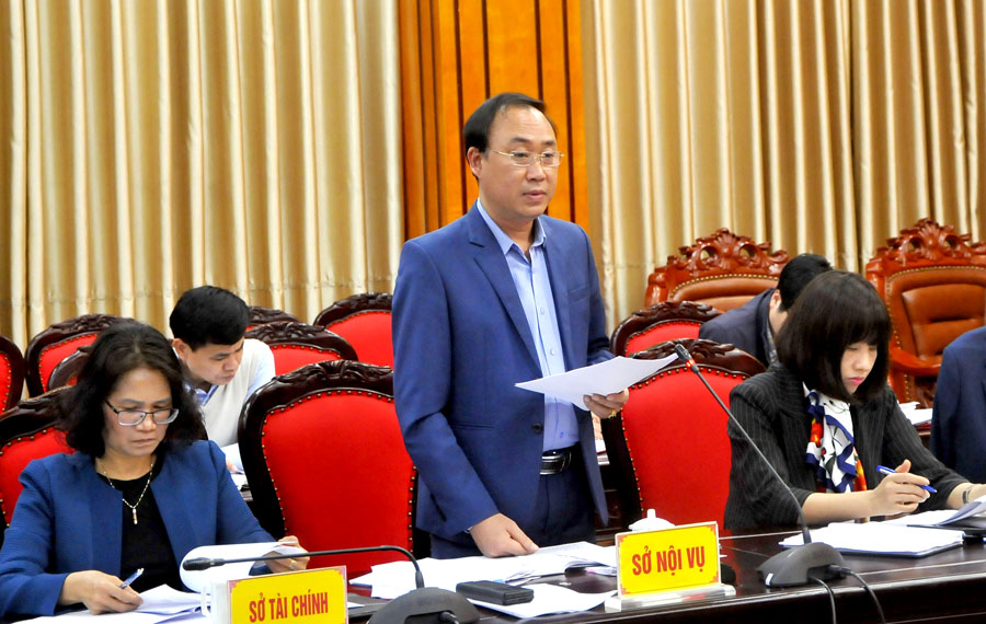 Giám đốc Sở Nội vụ Nguyễn Cao Cường đề nghị Sở Nông nghiệp và PTNT bố trí, sắp xếp đội ngũ cán bộ sao cho hiệu quả.
