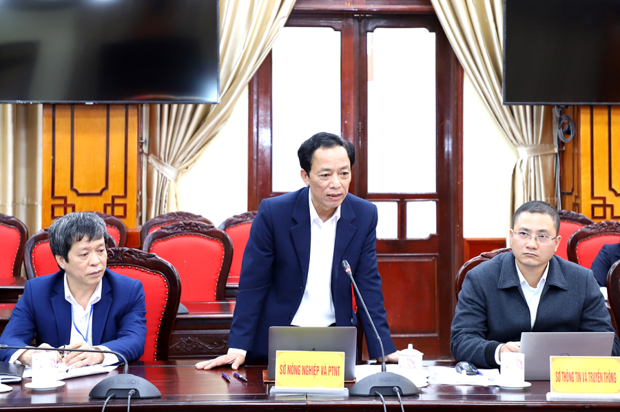 Giám đốc Sở Nông nghiệp và PTNT Hoàng Hải Lý đề nghị Sở Văn hóa, TT&DL tăng cường phối hợp để tạo sản phẩm du lịch gắn với nông nghiệp.