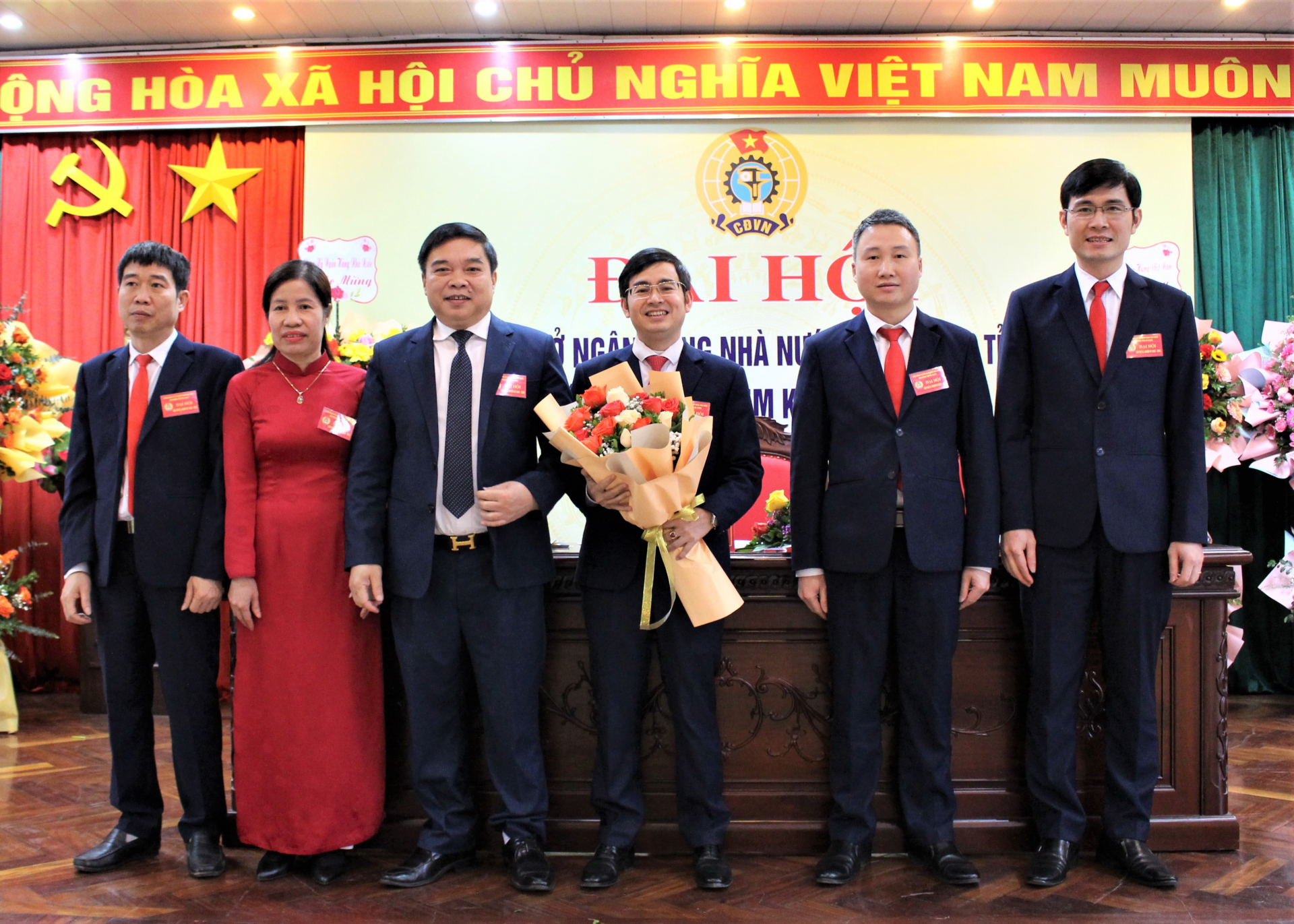 BCH công đoàn Ngân hàng Nhà nước Chi nhánh tỉnh Hà Giang lần thứ XI, nhiệm kỳ 2023 – 2028 ra mắt tại đại hội.