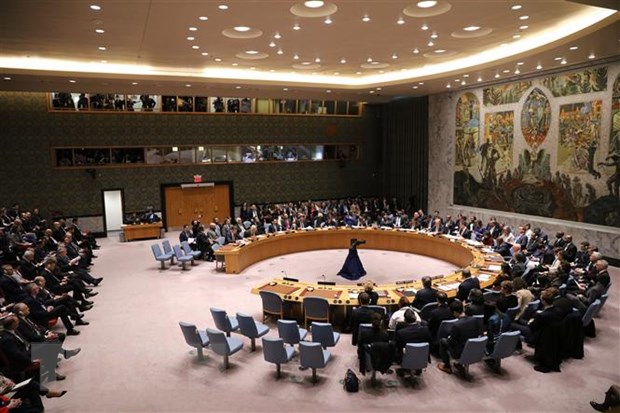 Toàn cảnh một cuộc họp của Hội đồng Bảo an Liên hợp quốc tại New York, Mỹ.