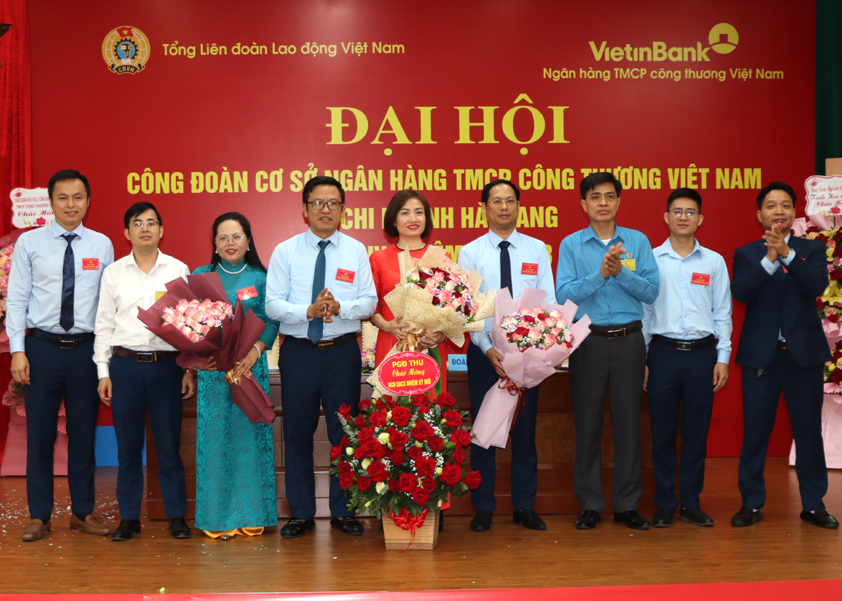 BCH CĐCS Ngân hàng Vietinbank Chi nhánh tỉnh Hà Giang khóa IV, nhiệm kỳ 2023 – 2028 ra mắt đại hội.
