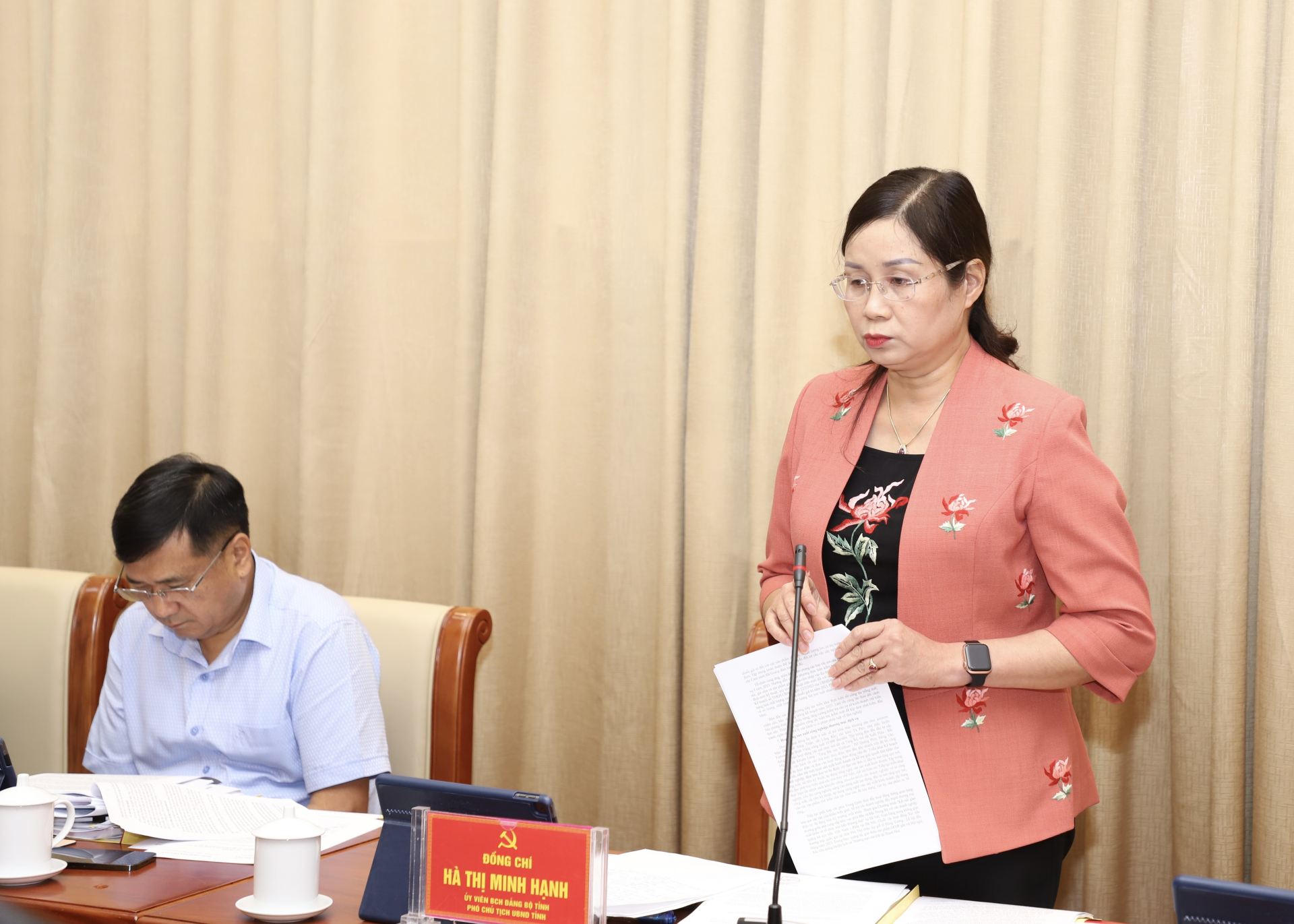 Phó Chủ tịch UBND tỉnh Hà Thị Minh Hạnh làm rõ một số nguyên nhân khiến mục tiêu tăng trưởng quý I thấp