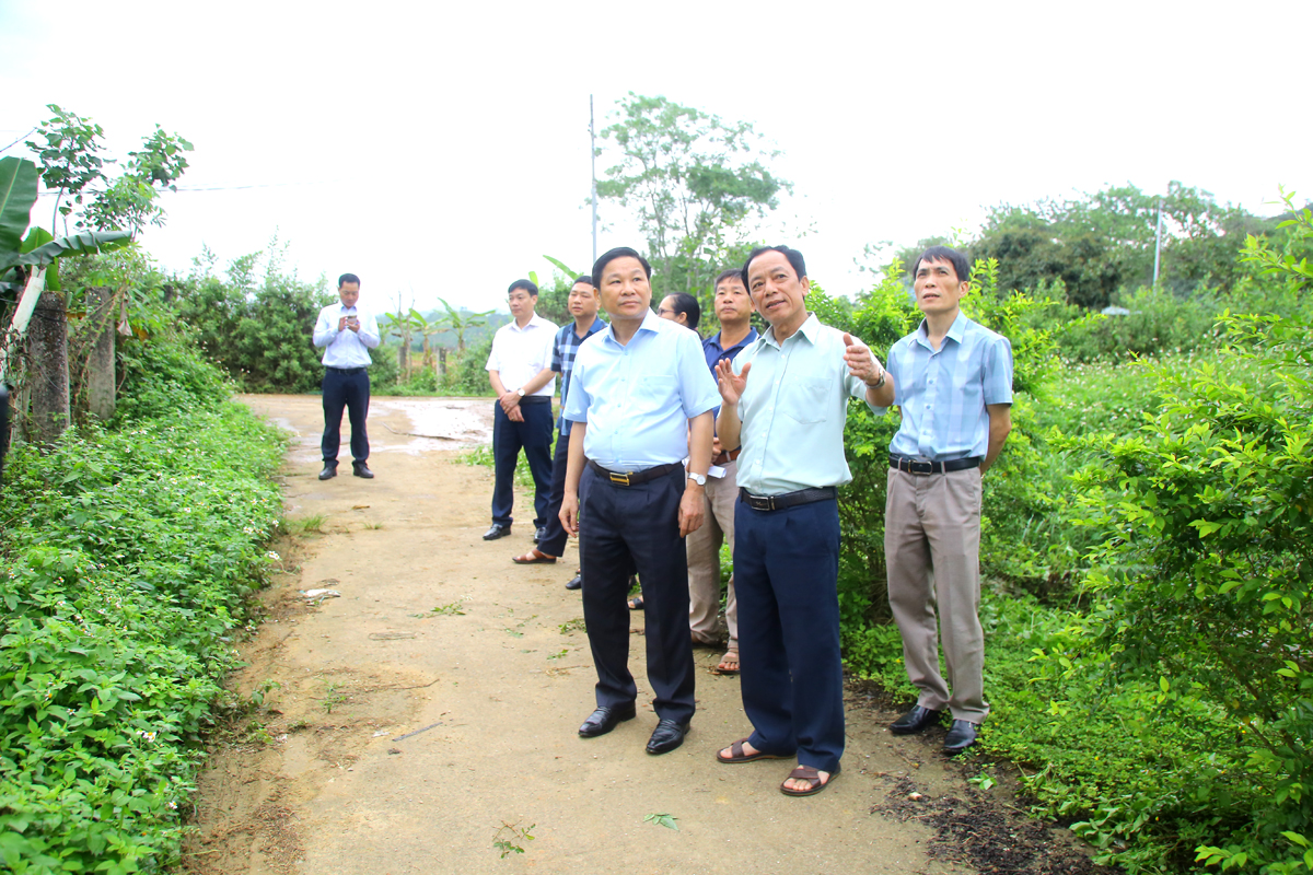 Đoàn giám sát số 1 HĐND tỉnh giám sát tình hình quản lý đất đai tại Trung tâm KHKT giống cây trồng Đạo Đức.
