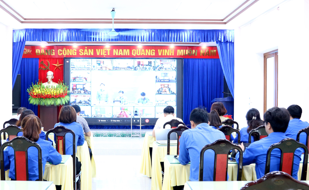 Điểm cầu tỉnh Hà Giang tham dự tọa đàm 
