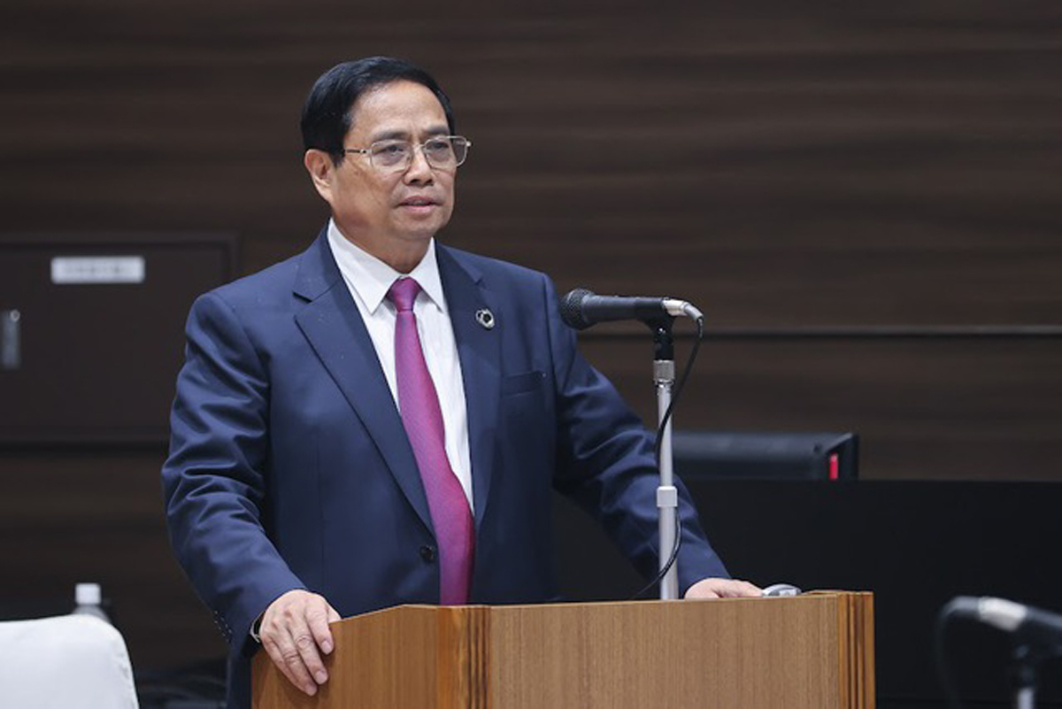 Phát biểu tại Tọa đàm Kinh doanh Việt Nam - Nhật Bản, Thủ tướng Phạm Minh Chính kêu gọi doanh nghiệp Nhật Bản tăng cường đầu tư trong các lĩnh vực mới nổi