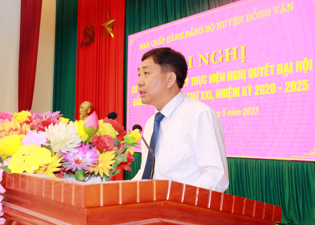 Phó Bí thư Tỉnh ủy Nguyễn Mạnh Dũng phát biểu chỉ đạo tại hội nghị