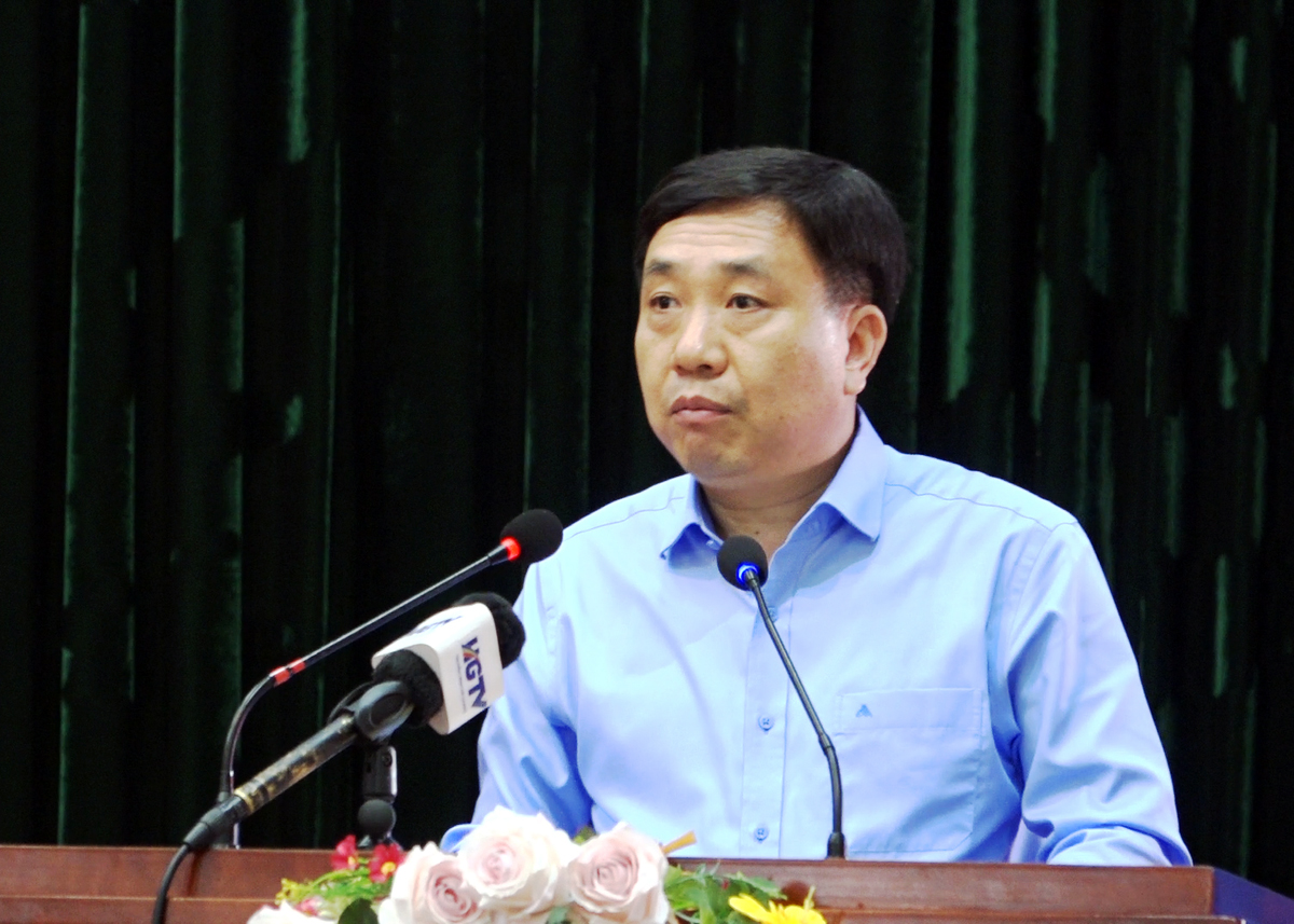 Đồng chí Nguyễn Mạnh Dũng, Phó Bí thư Tỉnh uỷ phát biểu chỉ đạo tại hội nghị.