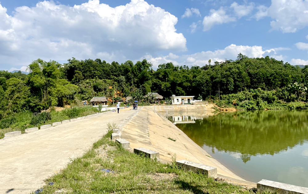Công trình hồ, đập Khù Vàng, xã Bạch Ngọc (Vị Xuyên) vừa được cải tạo, nâng cấp.