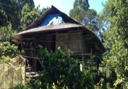 Ngôi nhà trước khi xây dựng của ông Đặng Văn Óng, , 85 tuổi, thôn Nặm Thín, xã Quảng Ngần.