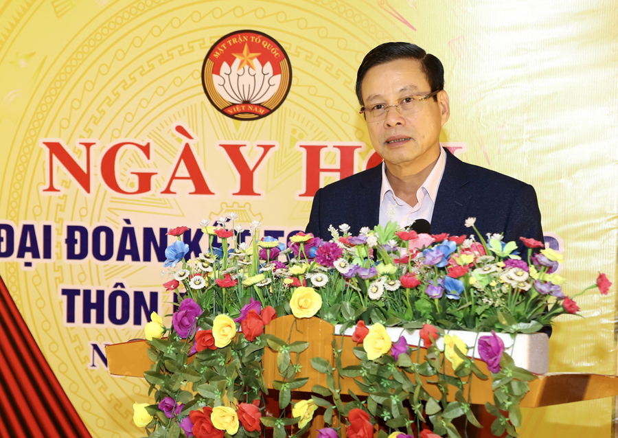 Chủ tịch UBND tỉnh Nguyễn Văn Sơn phát biểu tại Ngày hội