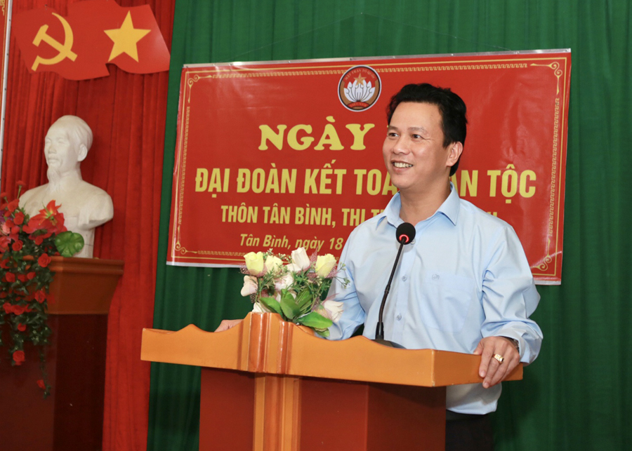 Bí thư Tỉnh ủy Đặng Quốc Khánh phát biểu tại ngày hội
