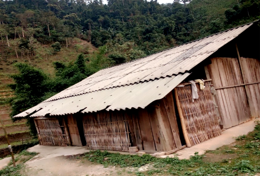 Ngôi nhà trước khi xây dựng của gia đình anh Lý Văn Bằng, thôn Nà Toong, xã Thanh Thuỷ (Vị Xuyên).