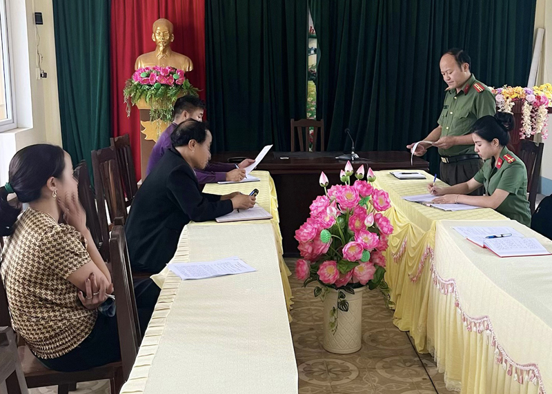 Công an huyện Quang Bình xử lý đối tượng vi phạm