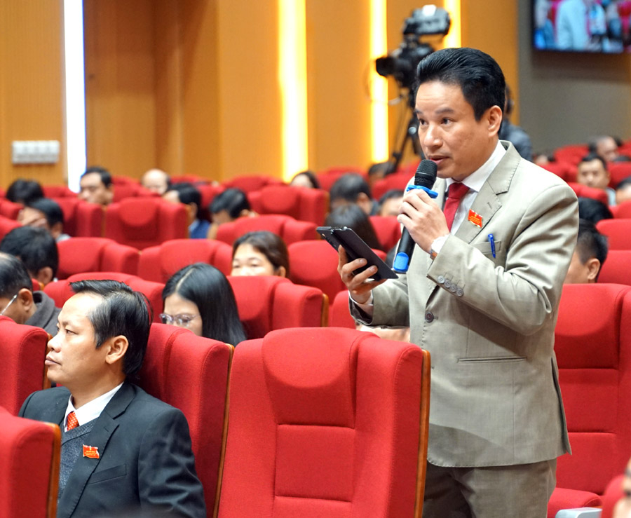 Giám đốc Sở GD&ĐT Nguyễn Thế Bình giải trình một số nội dung về lĩnh vực giáo dục.
