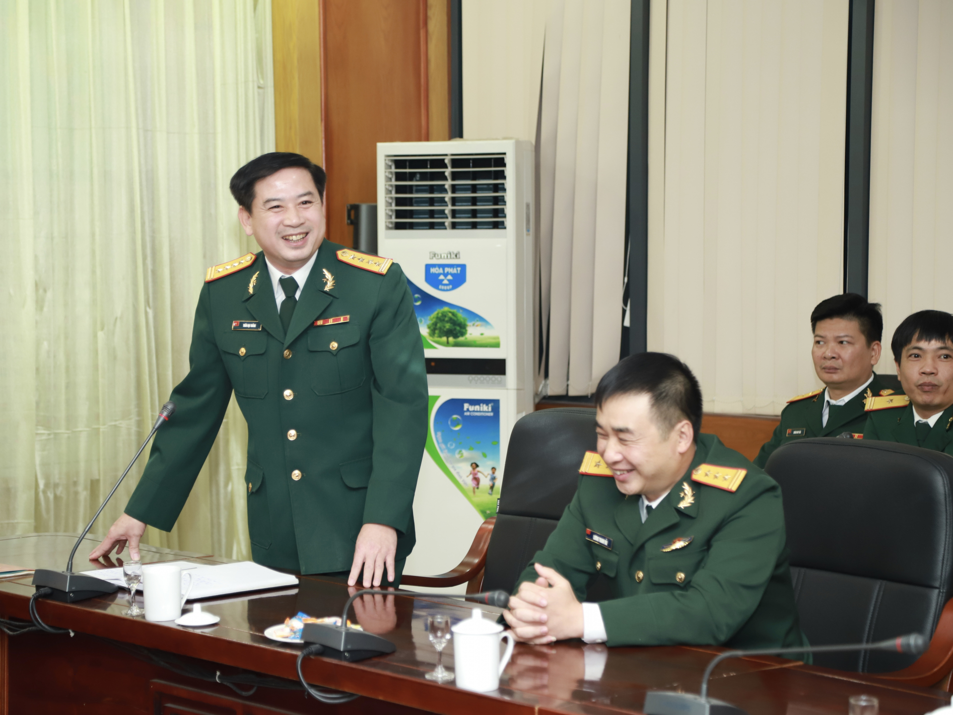 Đại tá Trần Đại Thắng, Chính ủy Bộ CHQS tỉnh cảm ơn sự quan tâm của các đồng chí lãnh đạo tỉnh