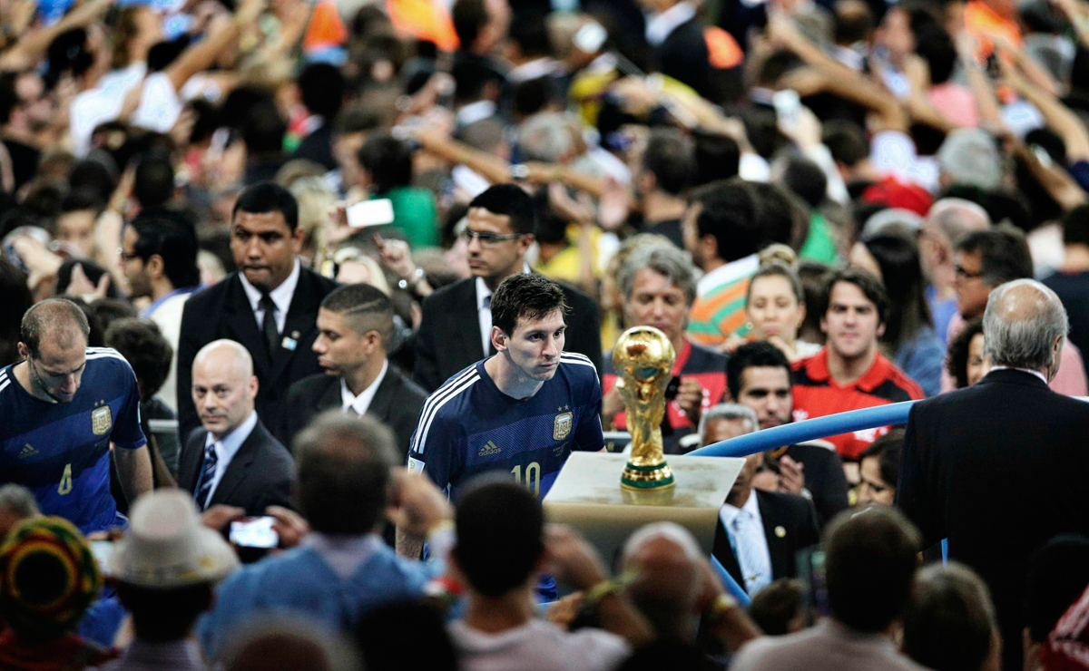 Messi sau khi thua tuyển Đức tại World Cup 2014.