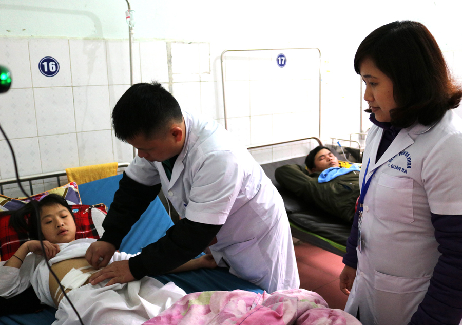 Hộ nghèo được khám, chữa bệnh miễn phí tại Bệnh viện Đa khoa huyện Quản Bạ.
