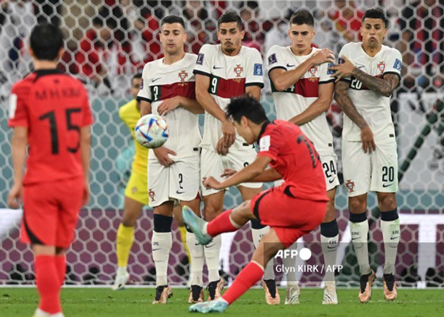 Hàn Quốc và Bồ Đào Nha đã chứng kiến 3 bàn thắng và kịch tính đến những phút bù giờ