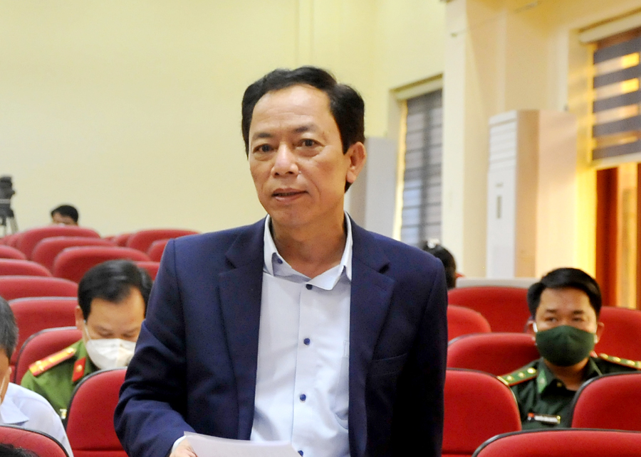 Giám đốc Sở Nông nghiệp và PTNT Hoàng Hải Lý đề nghị huyện Yên Minh cần có phương án ứng phó thiên tai, bão lũ khi tổ chức diễn tập thực binh.
