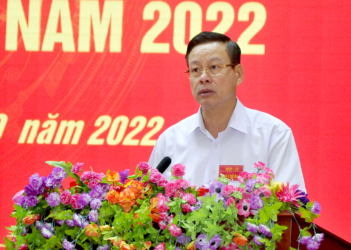 Chủ tịch UBND tỉnh Nguyễn Văn Sơn phát biểu khai mạc cuộc diễn tập.
