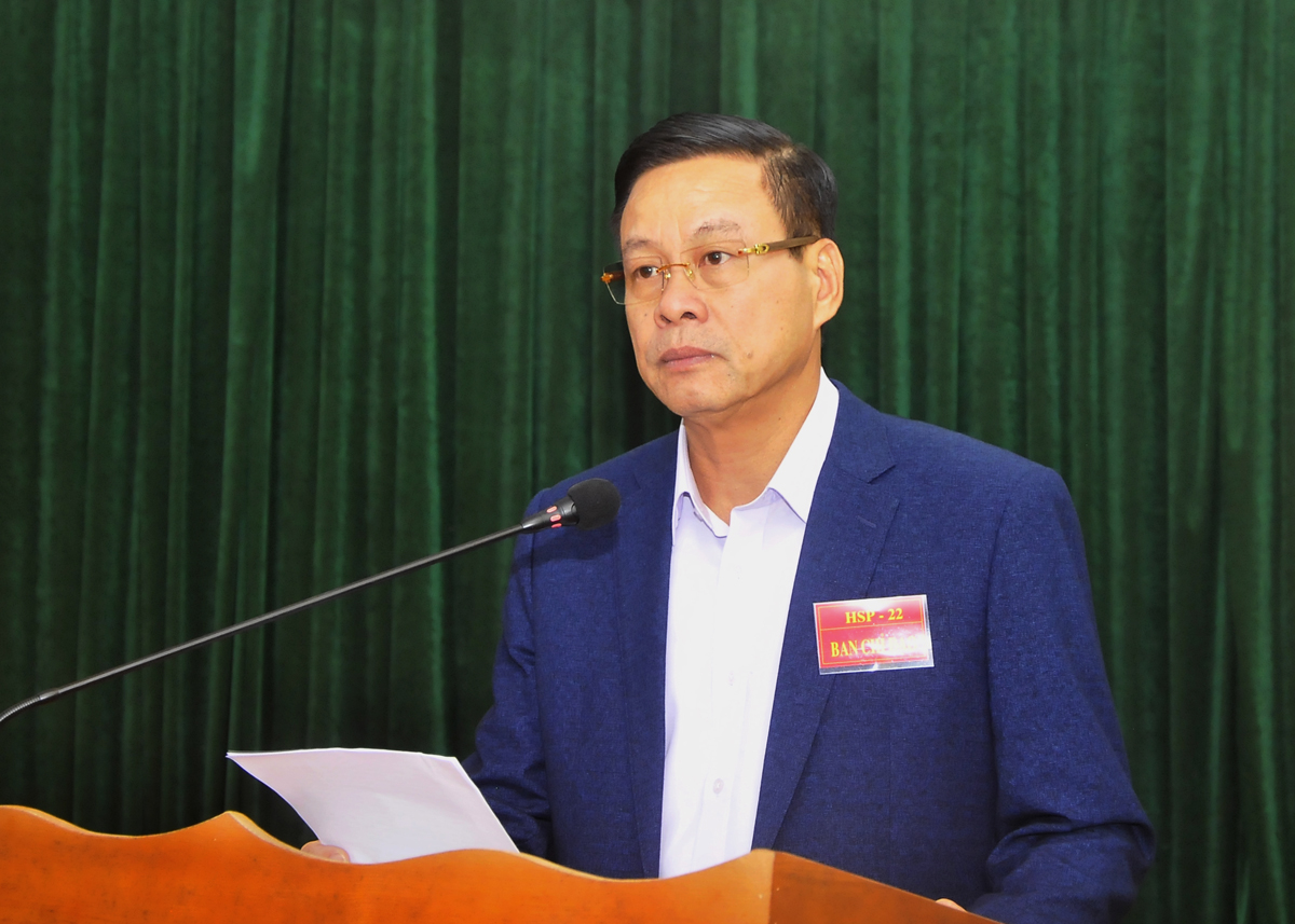 Chủ tịch UBND tỉnh Nguyễn Văn Sơn phát biểu tại cuộc diễn tập.