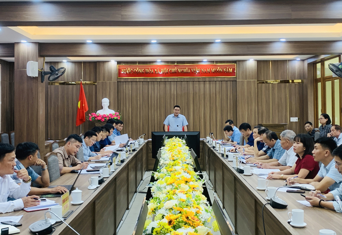 Phó Chủ tịch Thường trực UBND tỉnh Hoàng Gia Long kết luận buổi làm việc tại huyện Vị Xuyên.