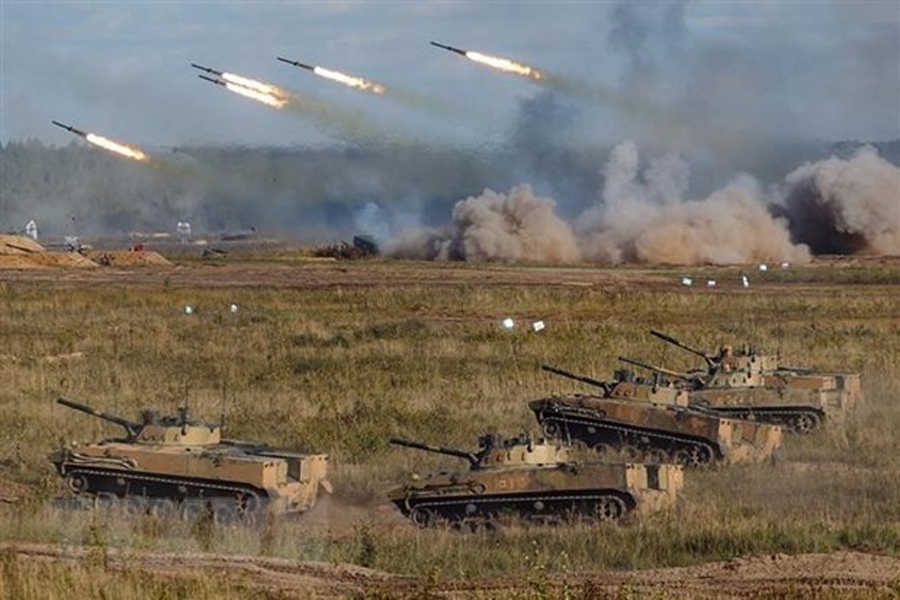 Lực lượng vũ trang Nga và Belarus tham gia cuộc tập trận chung Zapad-2021 tại tỉnh Nizhny Novgorod, cách thủ đô Moskva (Nga) khoảng 350km về phía Đông.