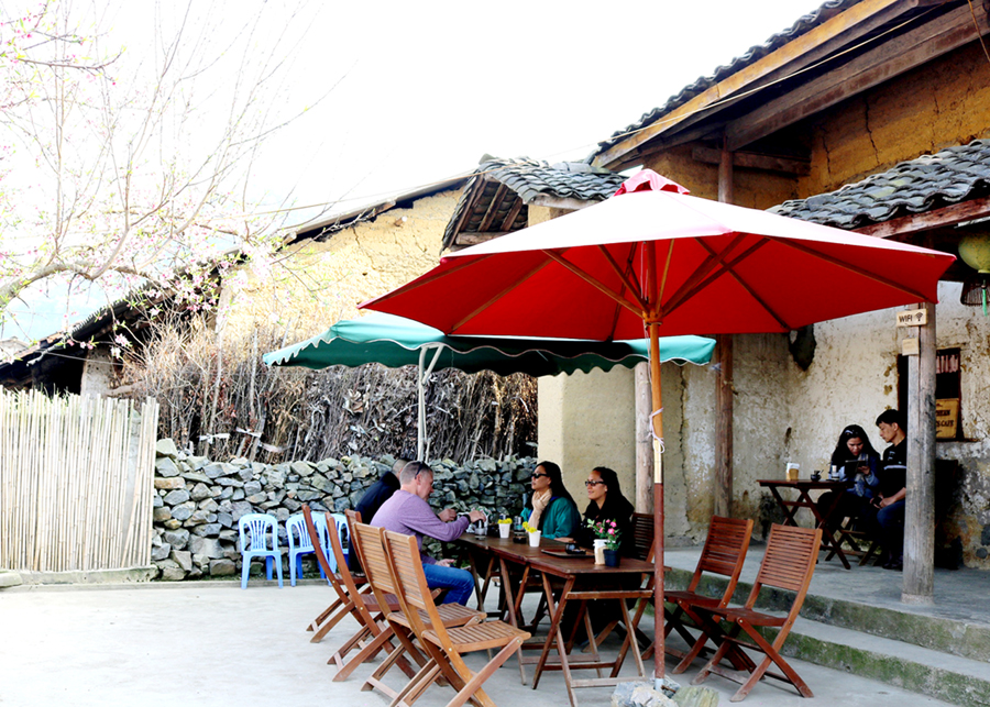 Một góc Làng Văn hóa du lịch cộng đồng thôn Lô Lô Chải, xã Lũng Cú (Đồng Văn).
