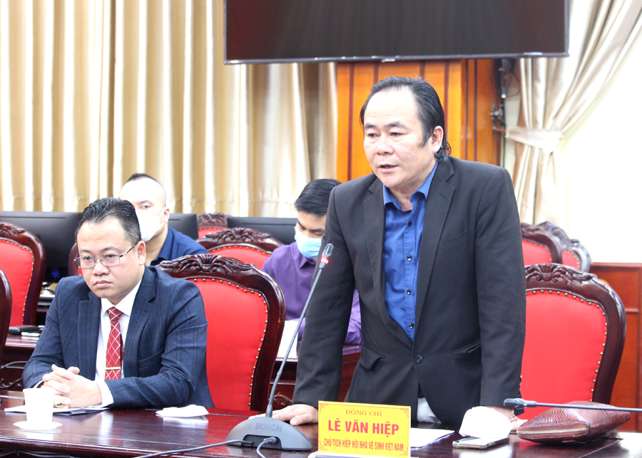 Ông Lê Văn Hiệp, Chủ tịch Hiệp hội Nhà vệ sinh Việt Nam mong muốn tỉnh tạo điều kiện cho các doanh nghiệp thành viên của hiệp hội khảo sát, tìm hiểu cơ hội đầu tư tại địa phương.
