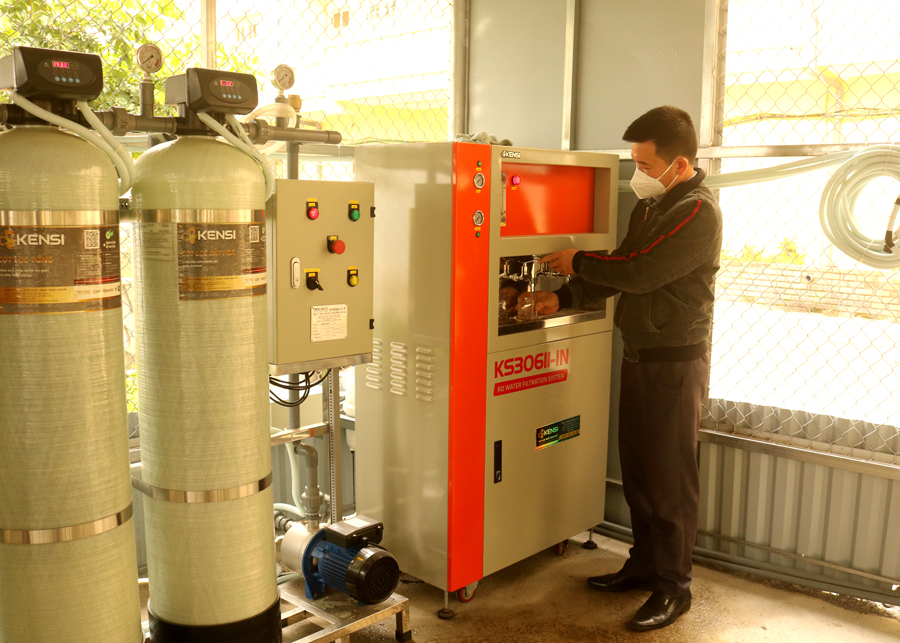 Hệ thống lọc nước sạch tại Trường Cao đẳng Kỹ thuật và Công nghệ tỉnh.
