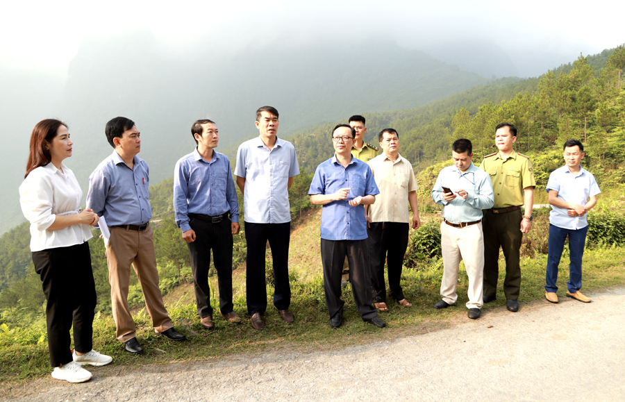 Đoàn giám sát HĐND tỉnh giám sát việc quản lý, bảo vệ rừng tại xã Đường Thượng
