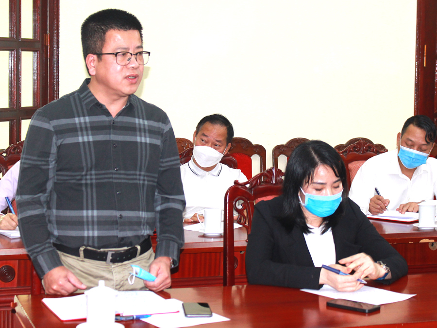 Đồng chí Nguyễn Trung Thu, Tổng Biên tập Báo Hà Giang phát biểu tại lễ ký kết
