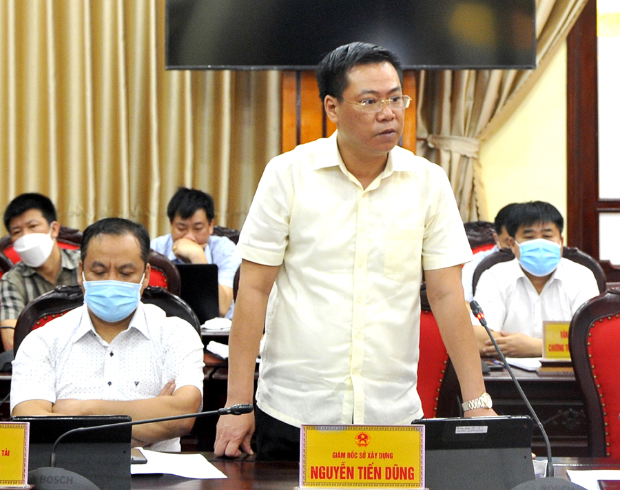 Giám đốc Sở Xây dựng Nguyễn Tiến Dũng báo cáo đang tập trung thực hiện công tác quy hoạch.