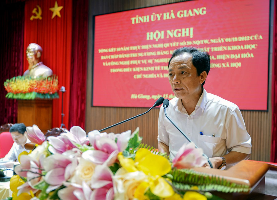 Giám đốc Sở NN&PTNT Hoàng Hải Lý phát biểu tại hội nghị.

