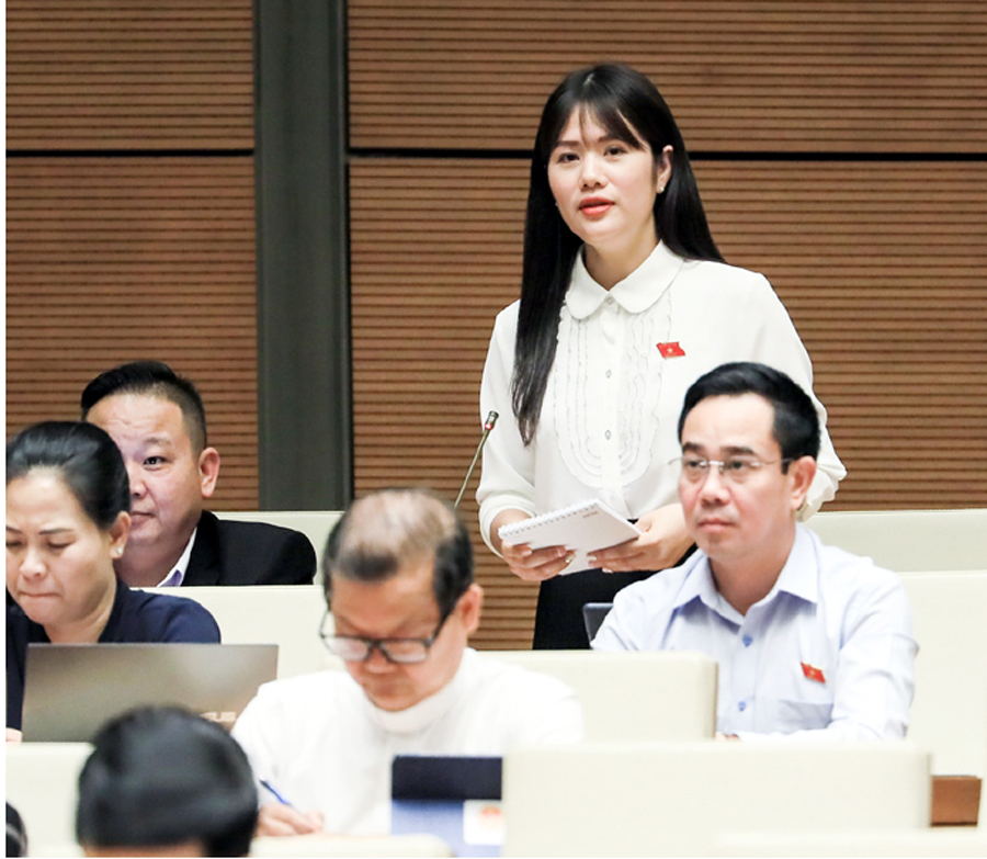 Đại biểu Vương Thị Hương chất vấn Bộ trưởng Bộ Nông nghiệp và PTNT tại phiên chất vấn và trả lời chất vấn ngày 7.6.