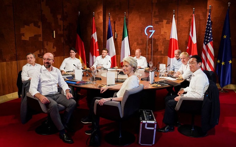 Các đại biểu tham dự Hội nghị thượng đỉnh G7 tại lâu đài Elmau thuộc bang Bayern (Đức), ngày 26/6/2022. 