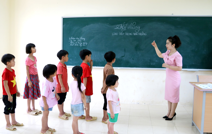 Lớp dạy kỹ năng sống cho trẻ em.
