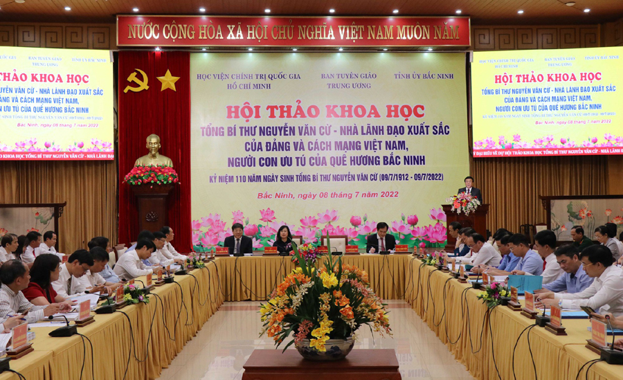 Ngày 8/7, tại Bắc Ninh diễn ra Hội thảo khoa học với chủ đề “Tổng Bí thư Nguyễn Văn Cừ - Nhà lãnh đạo xuất sắc của Đảng và cách mạng Việt Nam, người con ưu tú của quê hương Bắc Ninh”.