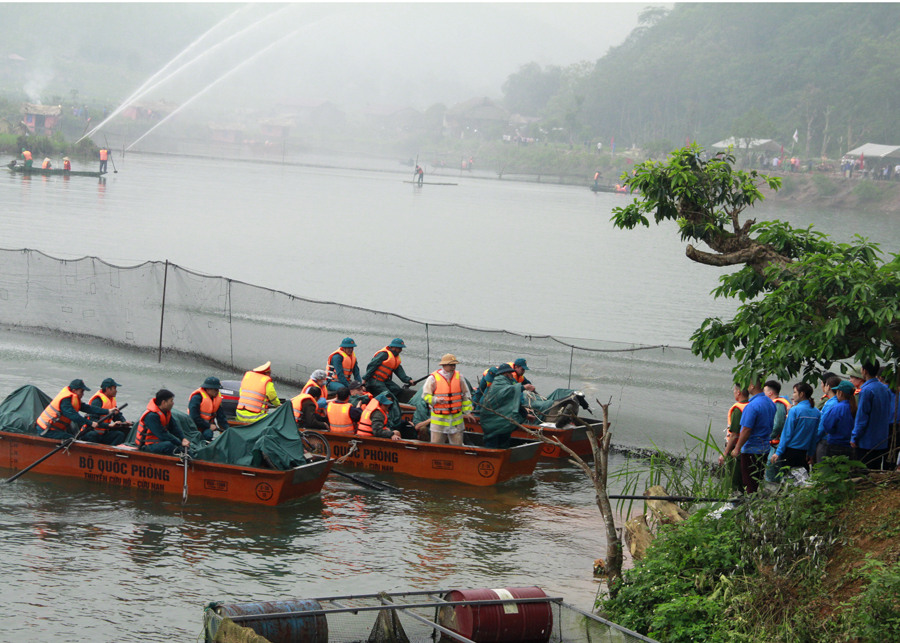 Thành phố Hà Giang diễn tập phòng, chống thiên tai năm 2021.