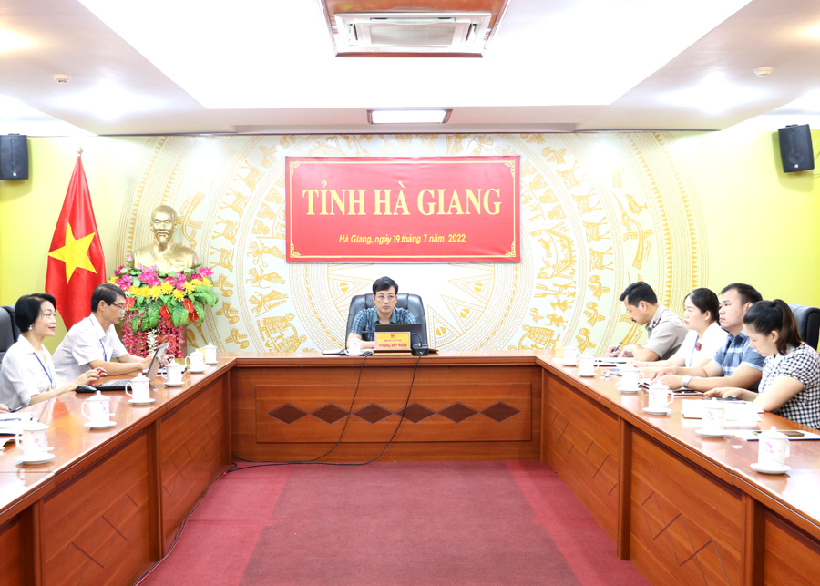 Điểm cầu tỉnh Hà Giang dự hội nghị sơ kết công tác tư pháp 6 tháng đầu năm
