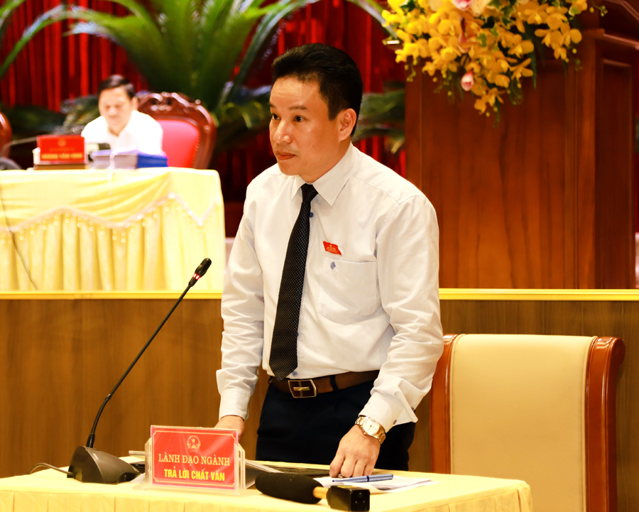 Giám đốc Sở Giáo dục và Đào tạo Nguyễn Thế Bình trả lời chất vấn của các đại biểu
