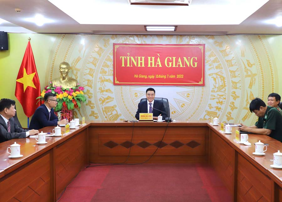 Các đại biểu dự tại điểm cầu tỉnh Hà Giang
