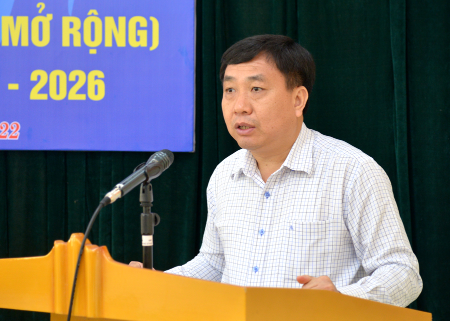Phó Bí thư Tỉnh ủy Nguyễn Mạnh Dũng phát biểu chỉ đạo hội nghị
