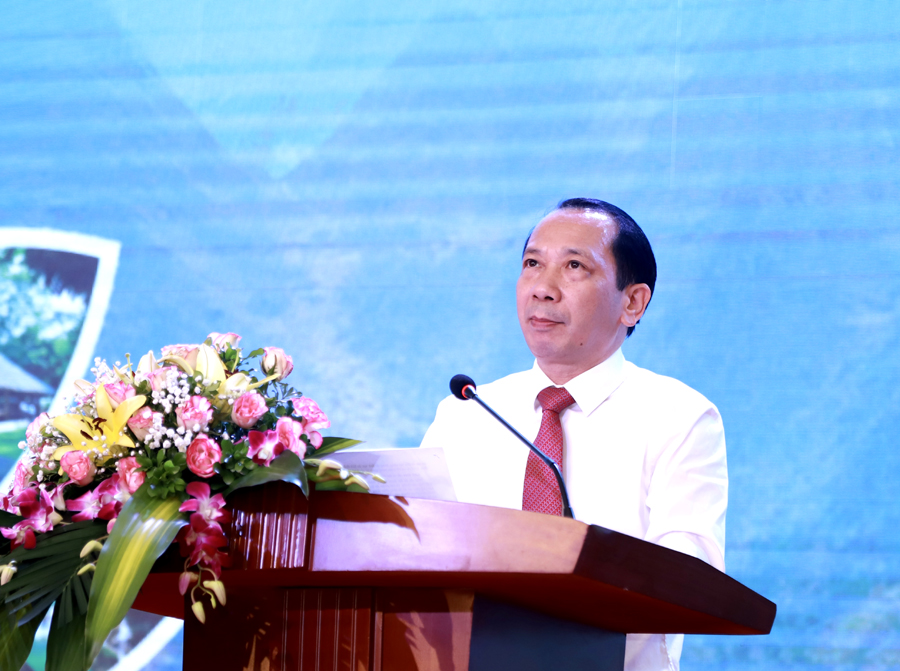 Phó Chủ tịch UBND tỉnh Trần Đức Quý phát biểu khai mạc Hội thảo