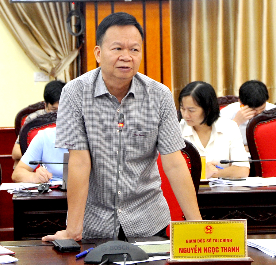 Giám đốc Sở Tài chính Nguyễn Ngọc Thanh đề nghị các địa phương tập trung công tác thu ngân sách, bán đấu giá đối với tài sản đã được phê duyệt phương án.
