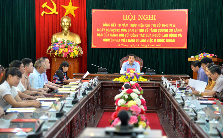 Phó Bí thư Tỉnh ủy Nguyễn Mạnh Dũng chủ trì tại điểm cầu Hà Giang
