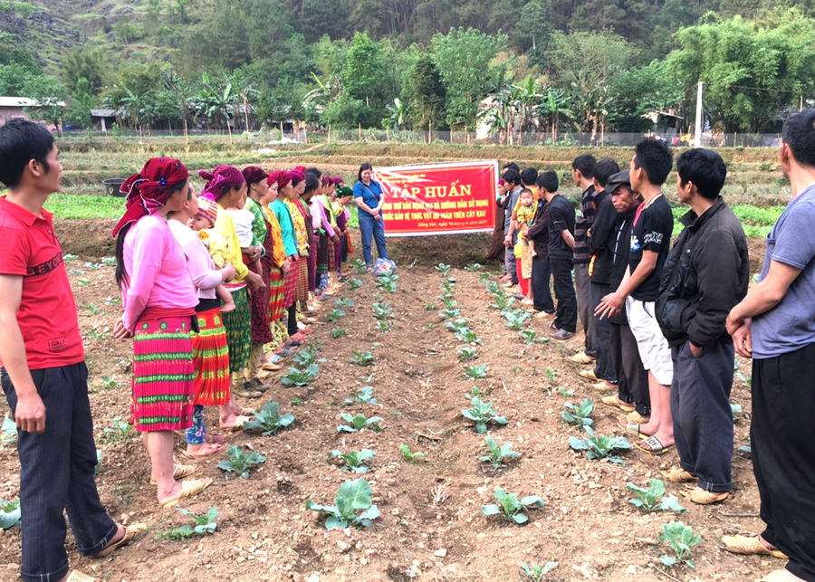Các cộng đồng học tập tại các xã của huyện Đồng Văn thường xuyên tập huấn giúp người dân nâng cao kiến thức, áp dụng vào sản xuất.
